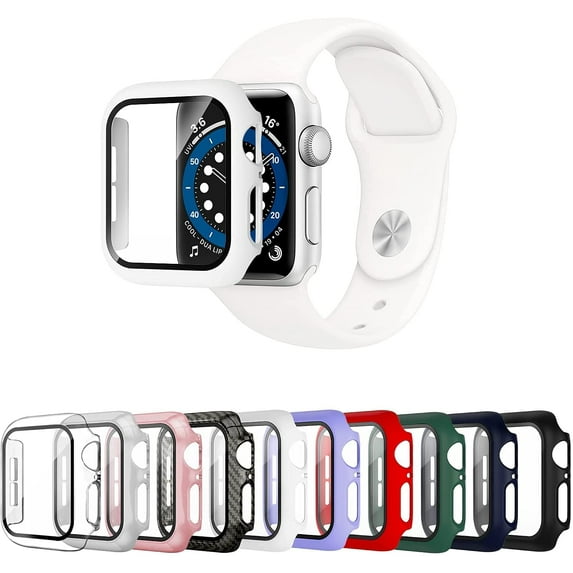 ePacks Compatible with Apple Watch Screen Protector 44mm Series 4 5 6 SE iWatch Case, 14 Pack Full Protective Ultra-Thin Hard PC Bumper Scratch Resistant HD Protective Face Cover, Multi Colors, 44mm