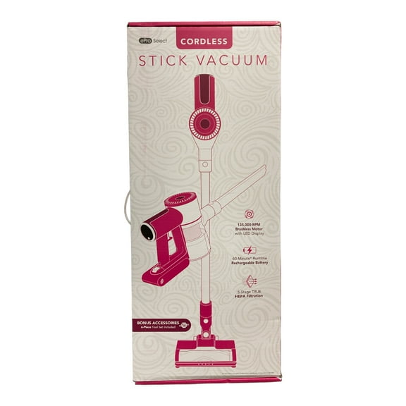 Open Box ePro Select Cordless Stick Vacuum Cleaner with Brushless Motor, Pink