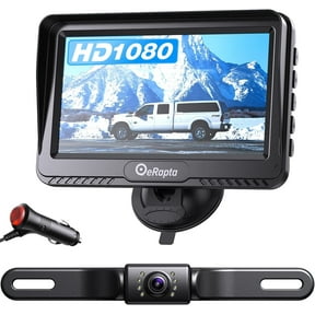 eRapta Backup Camera with Monitor 4.3 inch License Plate Wired Back up Camera for Car or Truck Pickup SUV Rear View Camera Backing Reverse Camera IP69 Waterproof Nice Night Vision ERT01