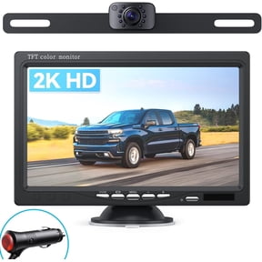 eRapta Backup Wired Camera 7'' 1080P Front & Rear View Monitor Back up Camera for Car or Truck IP69 Waterproof Night Vision DIY Grid Lines AY7 Wired Camera