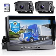 eRapta Wired Backup Camera 10'' Monitor 1080P HD IP69 Waterproof Backup Camera for Car or Truck RV Trailer Van