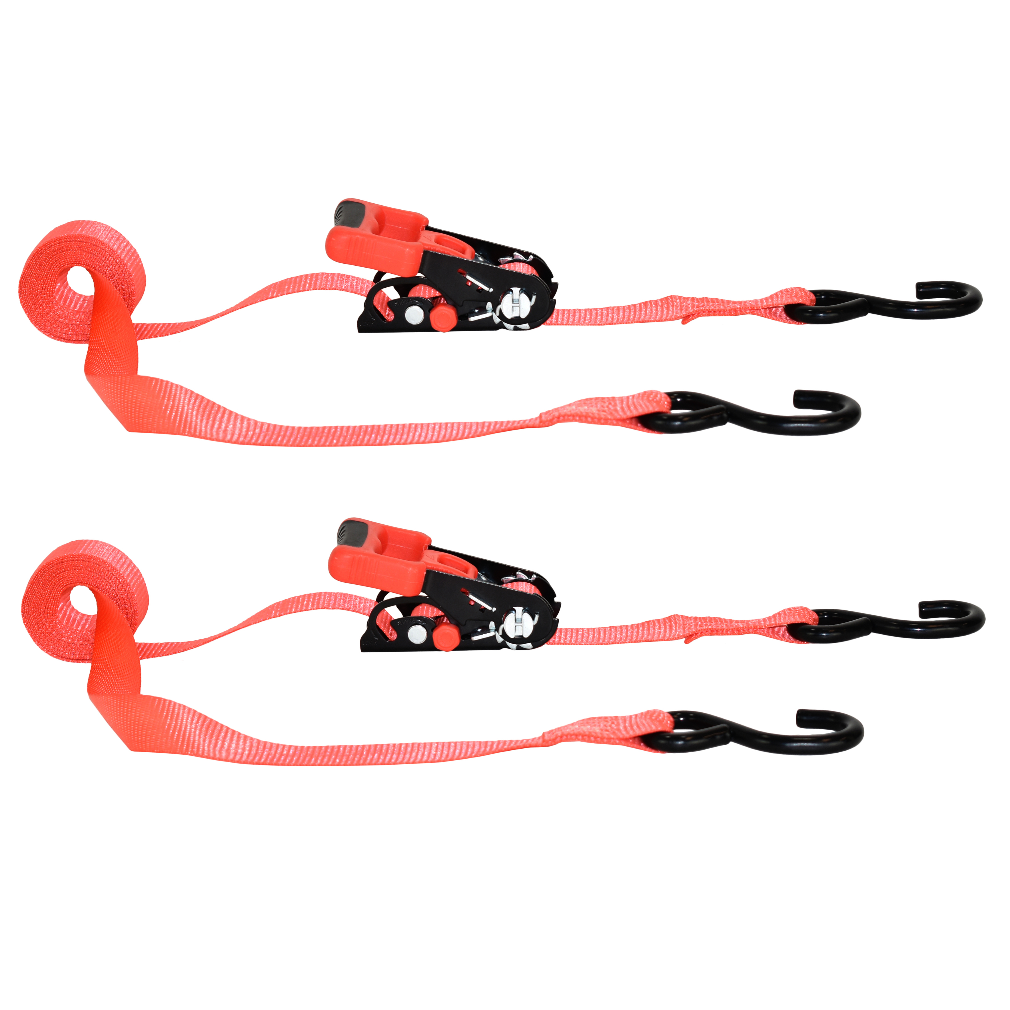 eRatchet 1" Sliding Ratchet Straps with Vinyl Coated SHooks 2,000