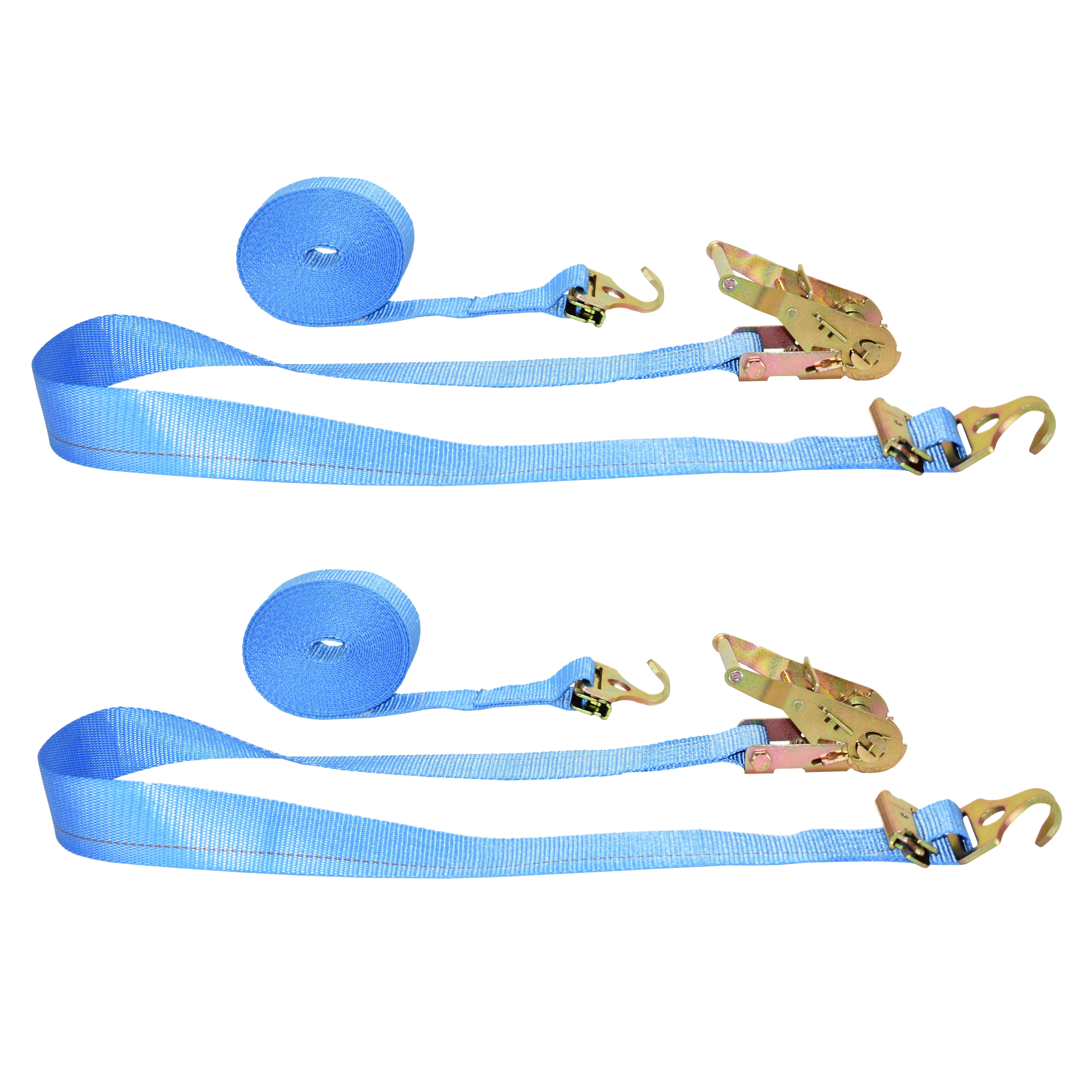 eRatchet 2" TieDown Ratchet Straps w/ F Track Hooks & Spring E