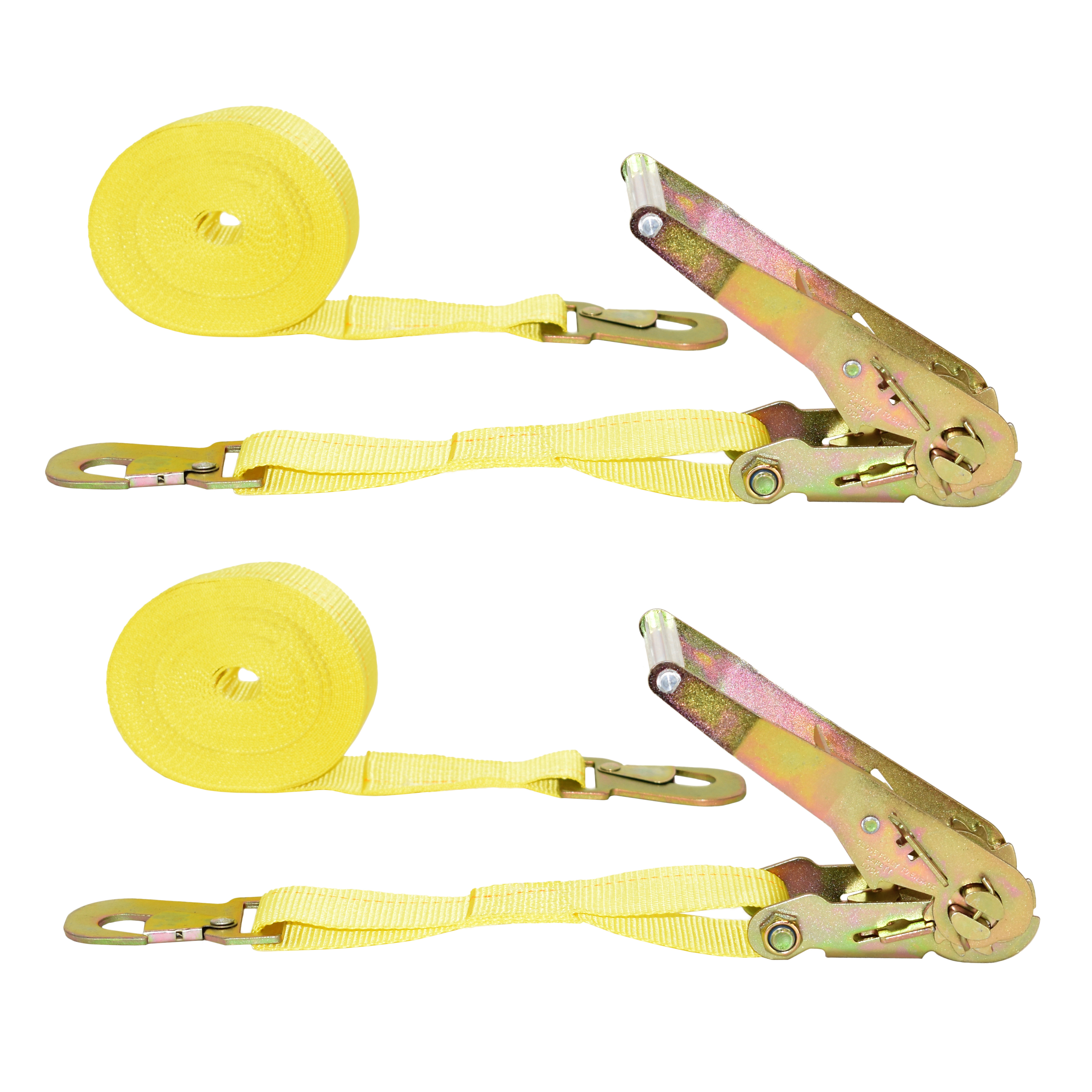 eRatchet 2" TieDown Ratchet Straps w/ Flat Snap Hooks 6,000 Lbs