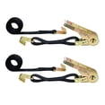 eRatchet 2" TieDown Self Tensioning Ratchet Strap w/ Black Flat Hooks