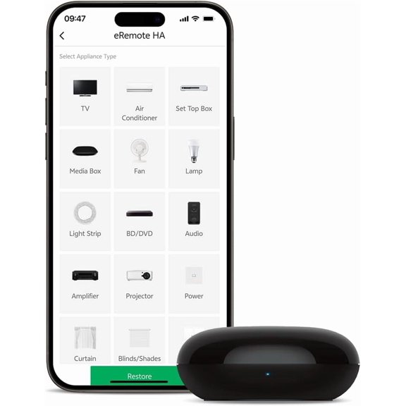 eRemote Hub Smart Wi-Fi IR Universal Remote Control, Infrared Blaster for TV, Aircon, STB, IR2MQTT Home Assistant, Compatible with Alexa, Google Home (eRemote HA)