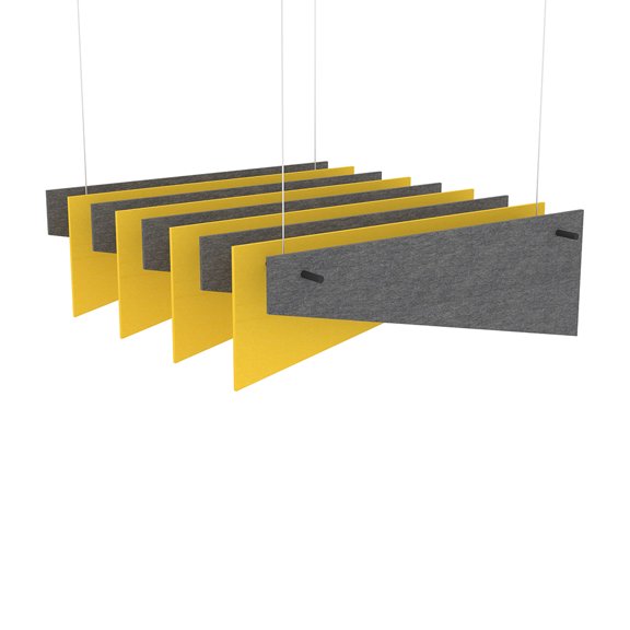 eSCAPE  Series 5' L Alternating Angles Acoustical Ceiling Baffles