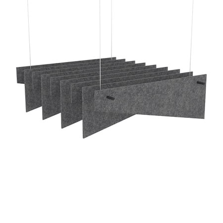 eSCAPE Series 5' L Alternating Angles Acoustical Ceiling Baffles