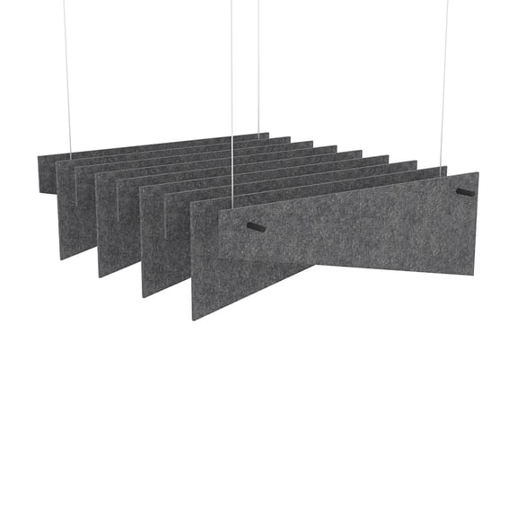 eSCAPE Series 5' L Alternating Angles Acoustical Ceiling Baffles