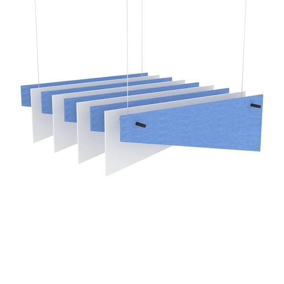 eSCAPE Series 5' L Alternating Angles Acoustical Ceiling Baffles