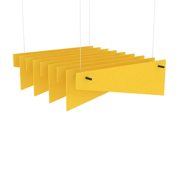 eSCAPE Series 5' L Alternating Angles Acoustical Ceiling Baffles