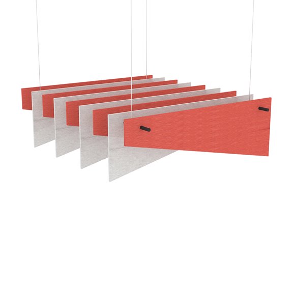 eSCAPE  Series 5' L Alternating Angles Acoustical Ceiling Baffles