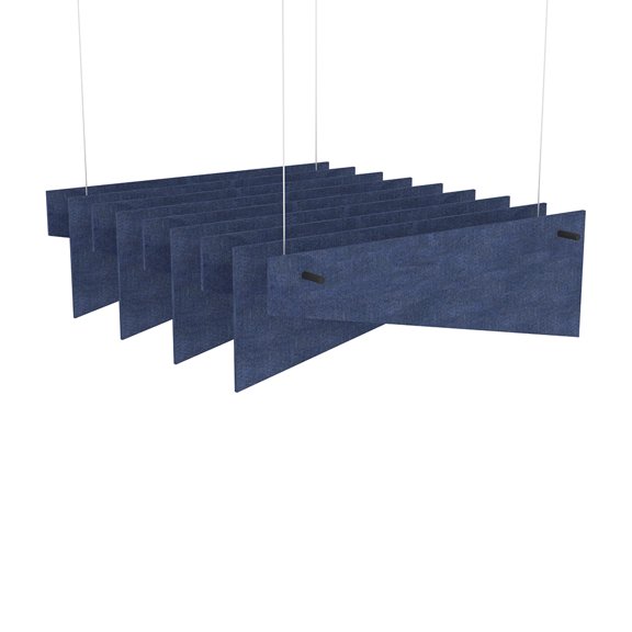 eSCAPE  Series 5' L Alternating Angles Acoustical Ceiling Baffles