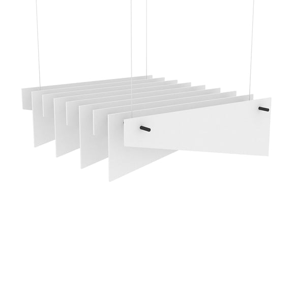 eSCAPE  Series 5' L Alternating Angles Acoustical Ceiling Baffles