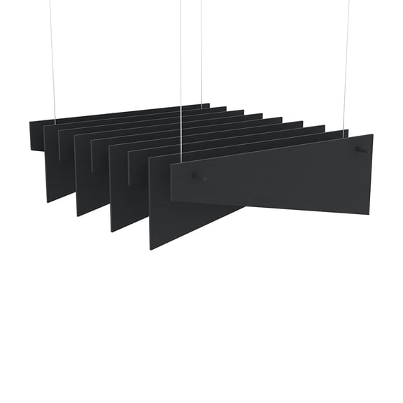 eSCAPE Series 5' L Alternating Angles Acoustical Ceiling Baffles