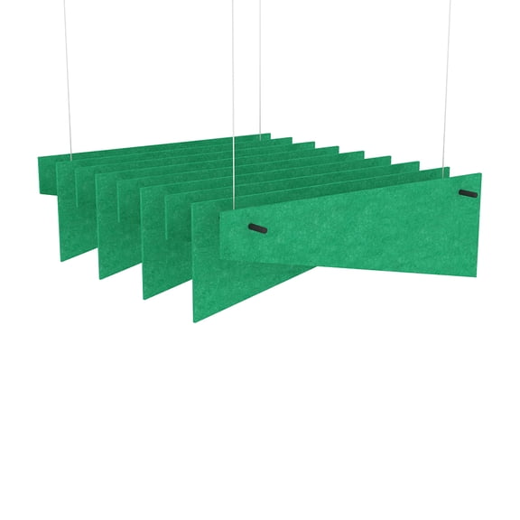 eSCAPE Series 5' L Alternating Angles Acoustical Ceiling Baffles