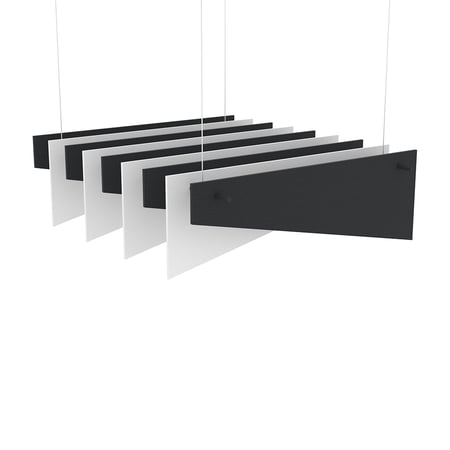 eSCAPE Series 5' L Alternating Angles Acoustical Ceiling Baffles