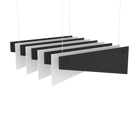 eSCAPE  Series 5' L Alternating Angles Acoustical Ceiling Baffles