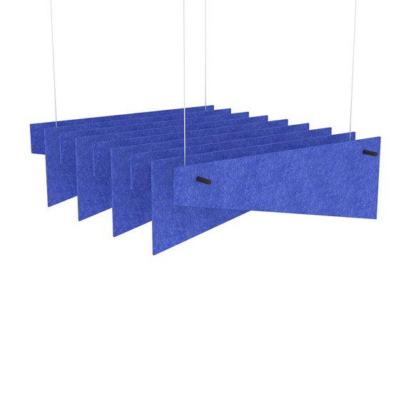 eSCAPE Series 5' L Alternating Angles Acoustical Ceiling Baffles