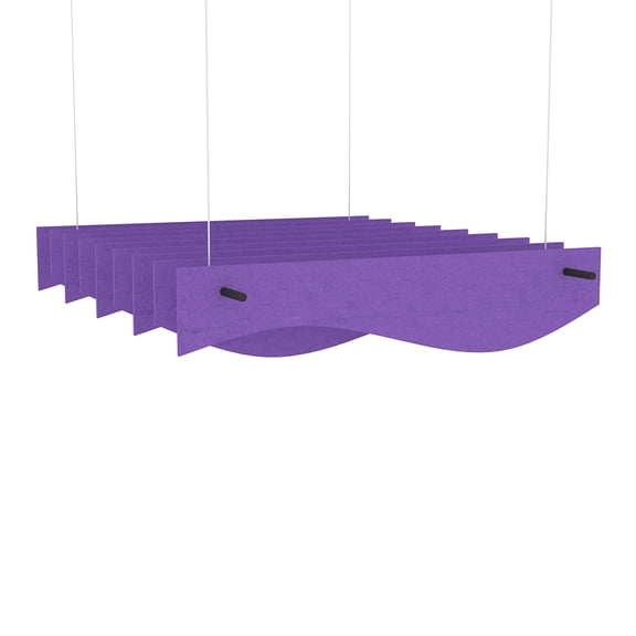 eSCAPE  Series 5' L Alternating Wave Acoustical Ceiling Baffles 9pc