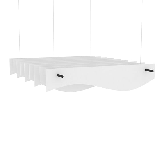 eSCAPE  Series 5' L Alternating Wave Acoustical Ceiling Baffles 9pc