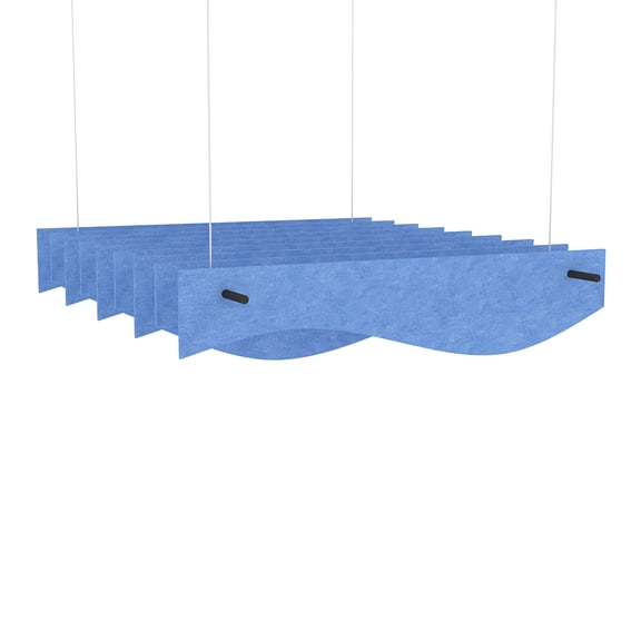 eSCAPE  Series 5' L Alternating Wave Acoustical Ceiling Baffles 9pc