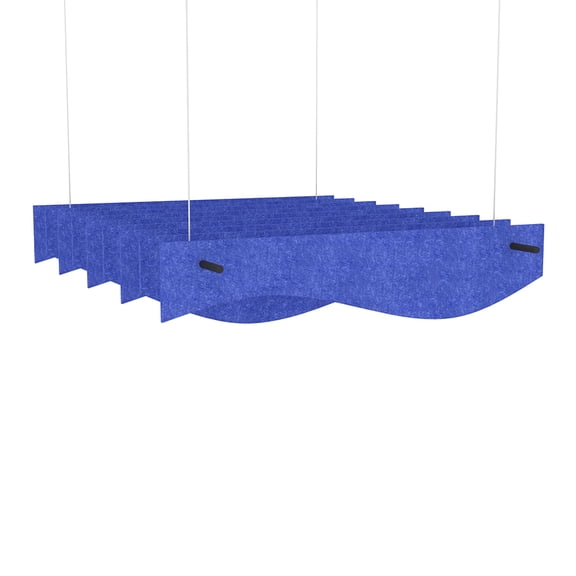 eSCAPE  Series 5' L Alternating Wave Acoustical Ceiling Baffles 9pc