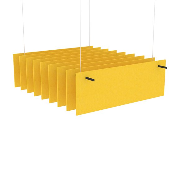 eSCAPE  Series 5' L Rectangular Acoustical Ceiling Baffles Set Of 9
