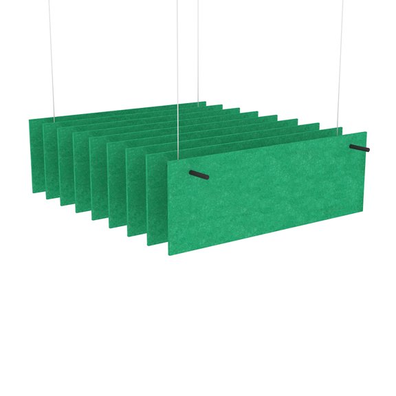 eSCAPE  Series 5' L Rectangular Acoustical Ceiling Baffles Set Of 9