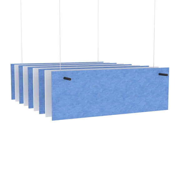eSCAPE Series 5' L Rectangular Acoustical Ceiling Baffles Set Of 9