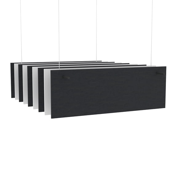 eSCAPE Series 5' L Rectangular Acoustical Ceiling Baffles Set Of 9