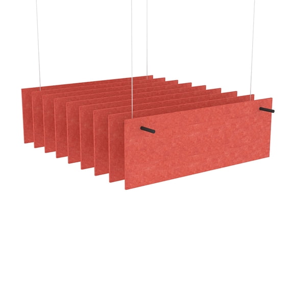 eSCAPE  Series 5' L Rectangular Acoustical Ceiling Baffles Set Of 9