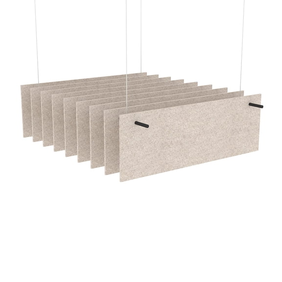 eSCAPE  Series 5' L Rectangular Acoustical Ceiling Baffles Set Of 9