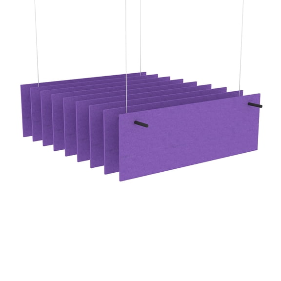 eSCAPE  Series 5' L Rectangular Acoustical Ceiling Baffles Set Of 9