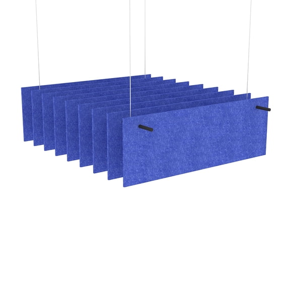 eSCAPE Series 5' L Rectangular Acoustical Ceiling Baffles Set Of 9