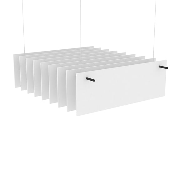 eSCAPE  Series 5' L Rectangular Acoustical Ceiling Baffles Set Of 9