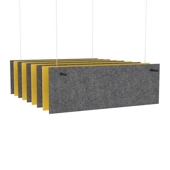 eSCAPE  Series 5' L Rectangular Acoustical Ceiling Baffles Set Of 9