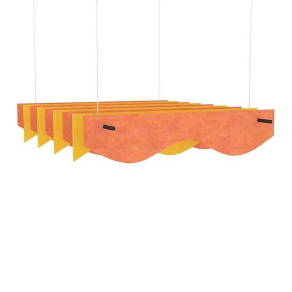 eSCAPE  Series 5'L x 10"H Alternating Cloud Acoustical Ceiling Baffles