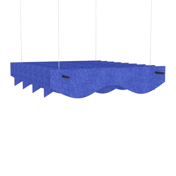 eSCAPE Series 5'L x 10"H Alternating Cloud Acoustical Ceiling Baffles