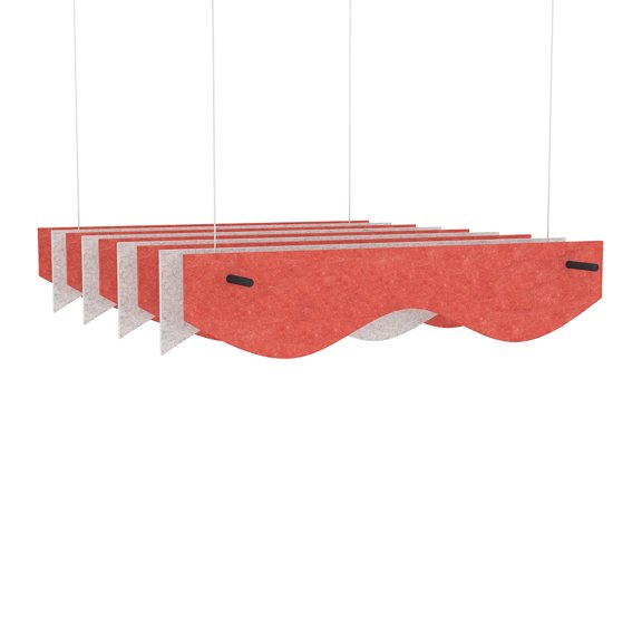 eSCAPE Series 5'L x 10"H Alternating Cloud Acoustical Ceiling Baffles