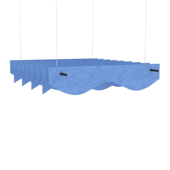 eSCAPE  Series 5'L x 10"H Alternating Cloud Acoustical Ceiling Baffles