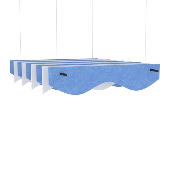 eSCAPE  Series 5'L x 10"H Alternating Cloud Acoustical Ceiling Baffles