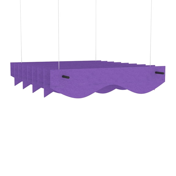 eSCAPE Series 5'L x 10"H Alternating Cloud Acoustical Ceiling Baffles