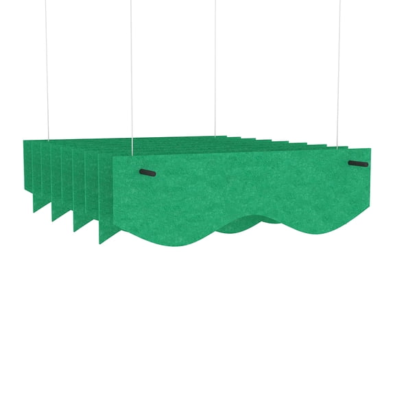 eSCAPE Series 5'L x 14"H Alternating Cloud Acoustical Ceiling Baffles