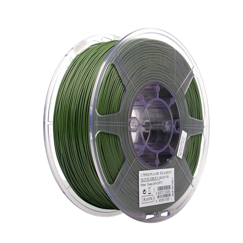 eSUN 1.75mm Olive Green PLA PRO (PLA+) 3D Printer Filament 1KG Spool  (2.2lbs), Olive Green 