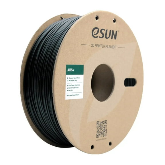 eSUN ABS+ Black Filament - Enhanced Durability for 3D Printing