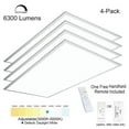 thumbnail image 1 of eSenLite 2ft.x4ft. 6300LM LED Commercial Flat Panel Ceiling Light - White (4pcs), 1 of 13
