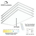thumbnail image 1 of eSenLite 2ft.x4ft. 6300LM LED Commercial Flat Panel Ceiling Light - White (8pcs), 1 of 13