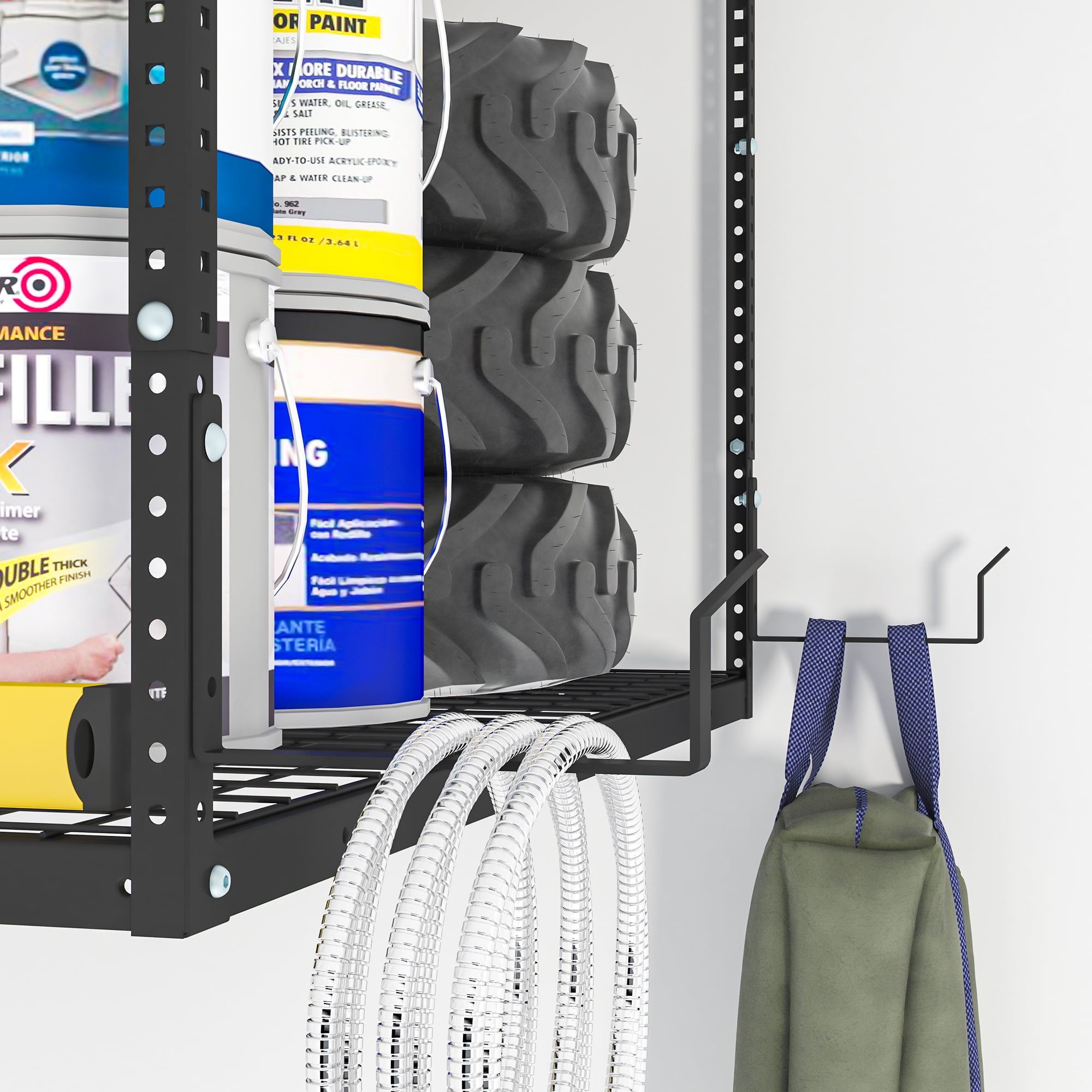 eShelf Set of 2 Utility Hooks for Garage Storage Racks, Black - Walmart.com