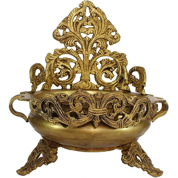 eSplanade - Ethnic Decorative Urli - Traditional Bowl Showpiece | Decorative Items - Home Decor | Brass - 10.5" Inches